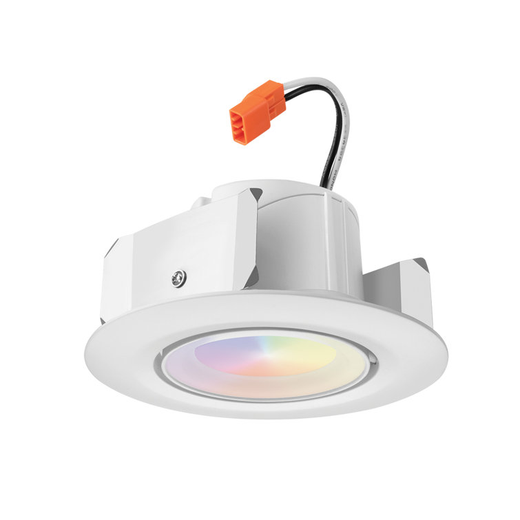 4-Inch White Dimmable LED Recessed Lighting Kit with Smart Control