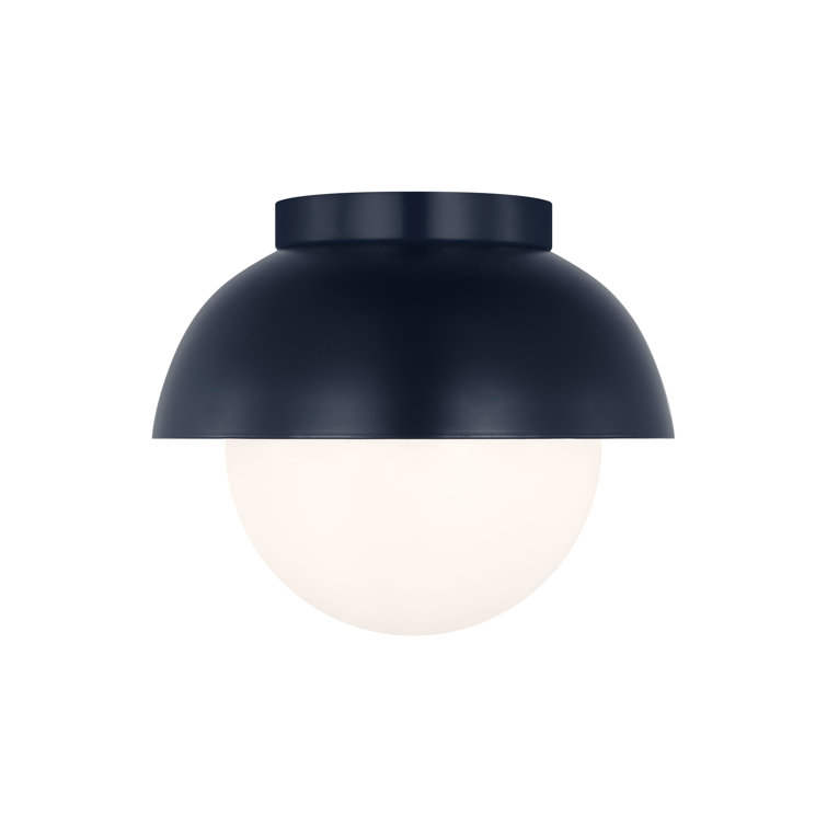 Navy Opal Glass Modern Flush Mount Light