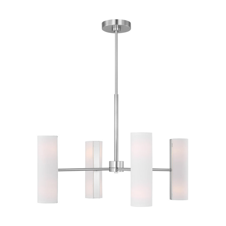 Capalino 30" Black Mid-Century Modern 8-Light Chandelier