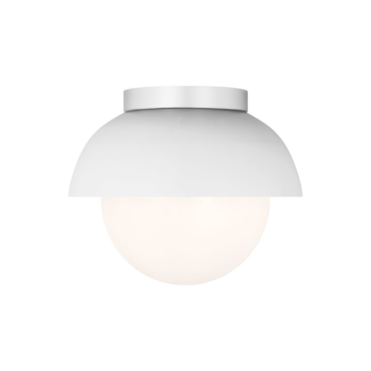 Matte White Opal Glass 1-Light Flush Mount