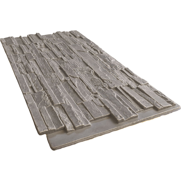 Grey Granite Faux Stone Wall Paneling 24.75" x 48.625"