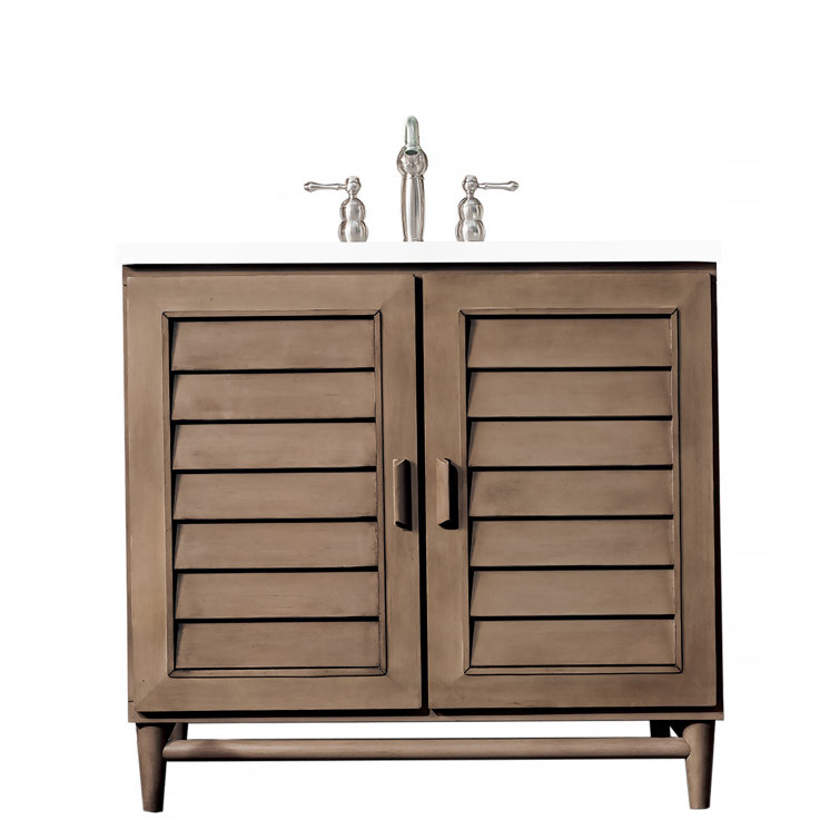 Portland 36" Whitewashed Walnut Single Bathroom Vanity