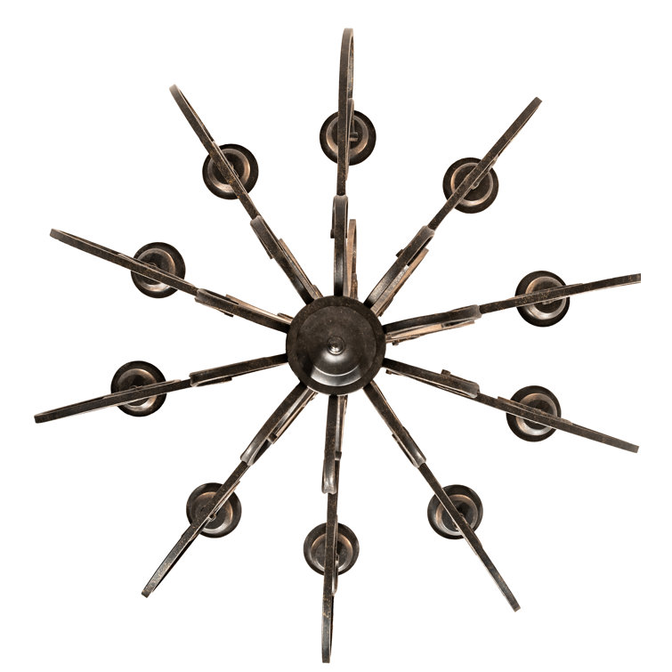 Fernando Bronze 10-Light Candelabra Chandelier