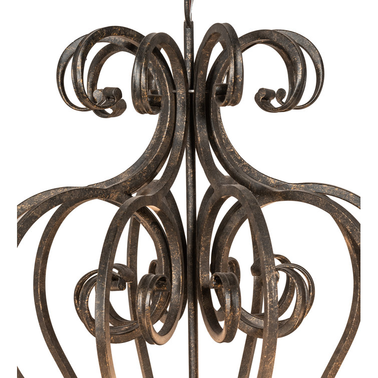Fernando Bronze 10-Light Candelabra Chandelier