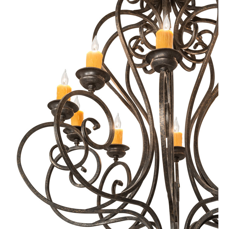 Fernando Bronze 10-Light Candelabra Chandelier