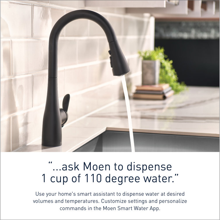 Oil Rubbed Bronze Smart Kitchen Faucet with Pull-Out Spray