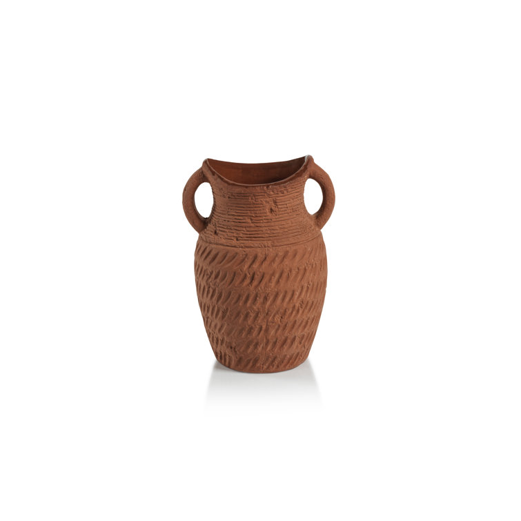 Terracotta Amphora Ceramic Table Vase Set