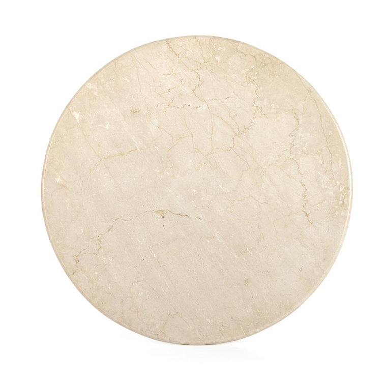 Belle Round Cream Marble Dining Table