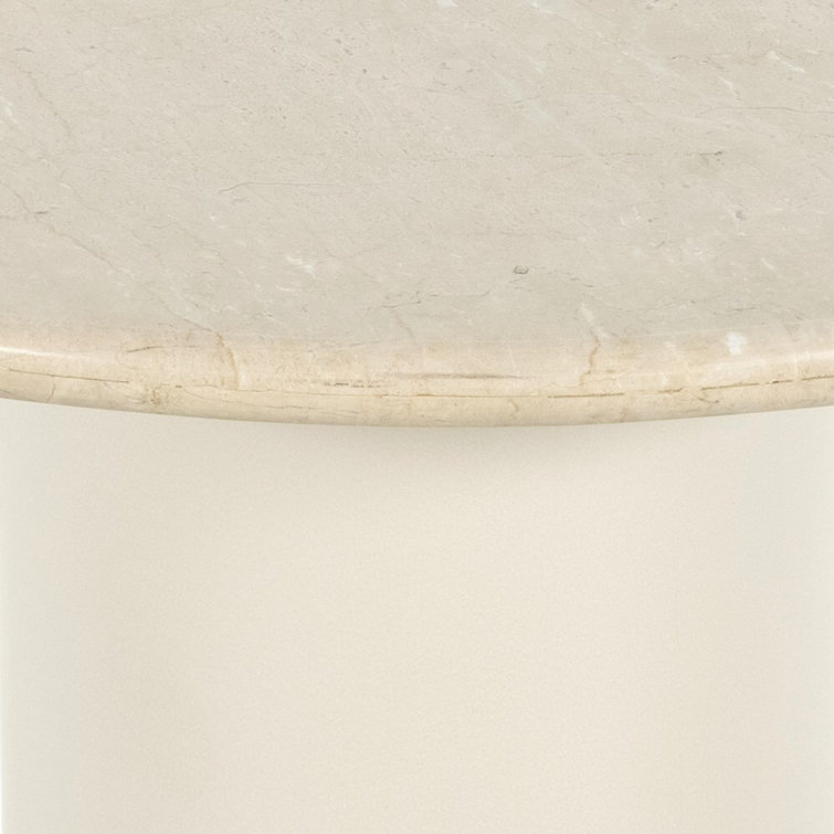 Belle Round Cream Marble Dining Table