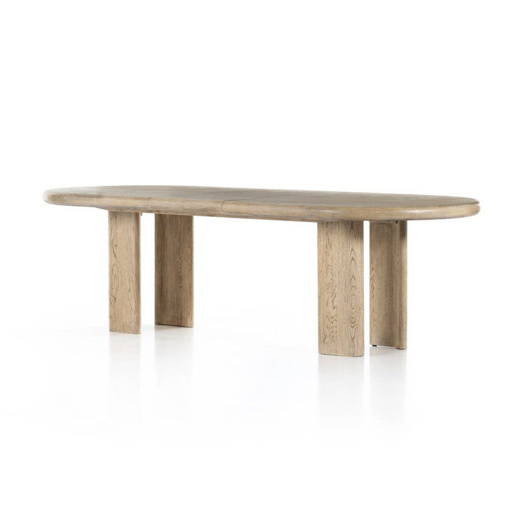 Jaylen Oval Extendable Light Brown Oak Dining Table
