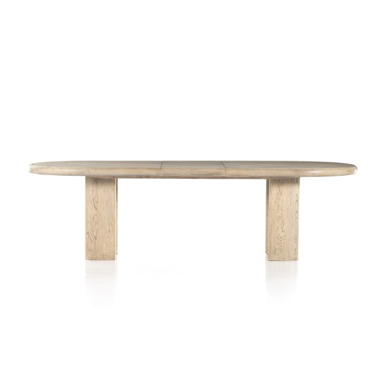 Jaylen Oval Extendable Light Brown Oak Dining Table