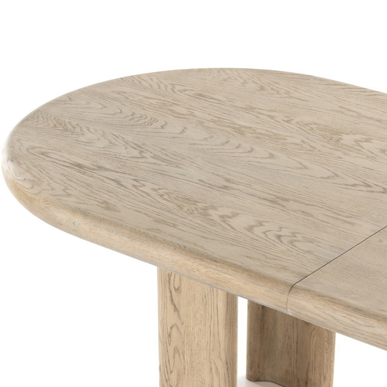 Jaylen Oval Extendable Light Brown Oak Dining Table