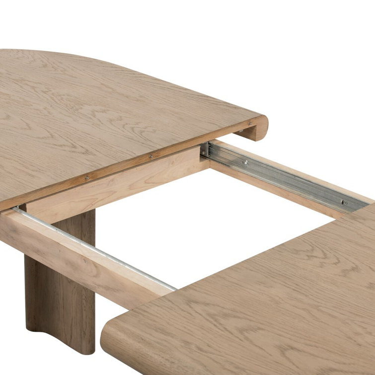 Jaylen Oval Extendable Light Brown Oak Dining Table