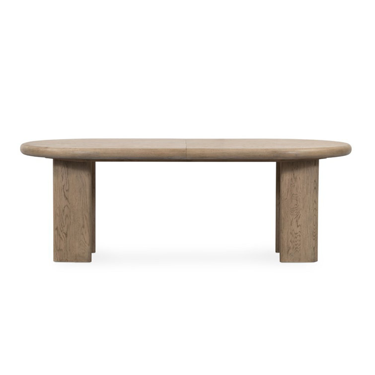 Jaylen Oval Extendable Light Brown Oak Dining Table