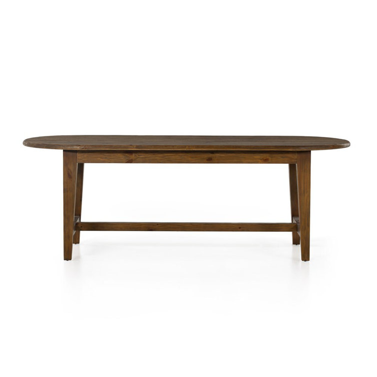 87" Weathered Pine Oval Farmhouse Dining Table