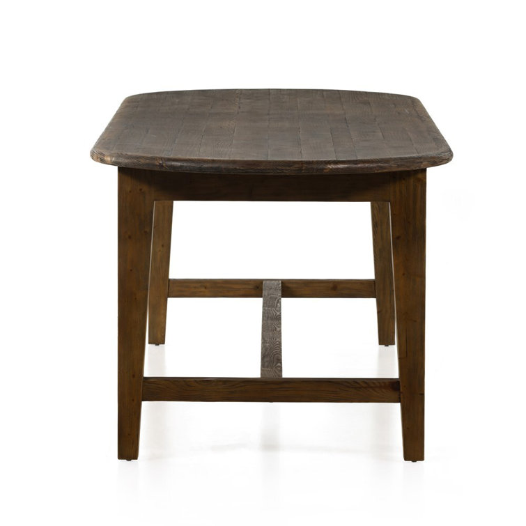 Black Solid Pine Oval Dining Table for Eight