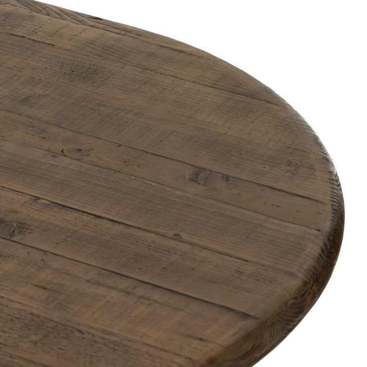Black Solid Pine Oval Dining Table for Eight