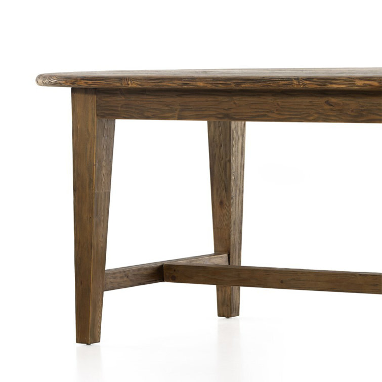 Black Solid Pine Oval Dining Table for Eight