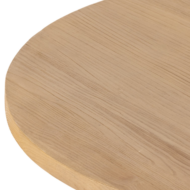 Wells 39'' Natural Brown Wood Round Coffee Table with Storage