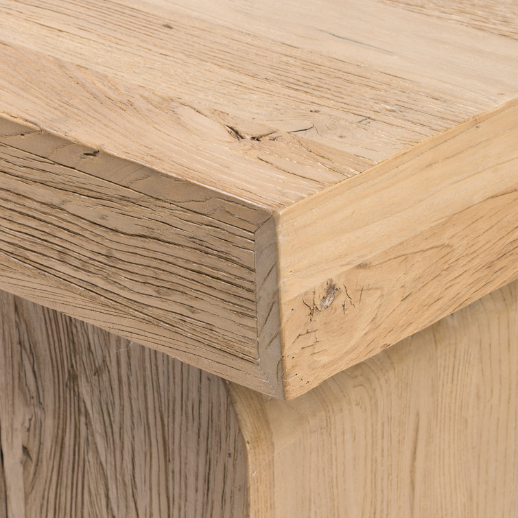 Contemporary Elm 60'' Natural Home Office Desk with Drawer