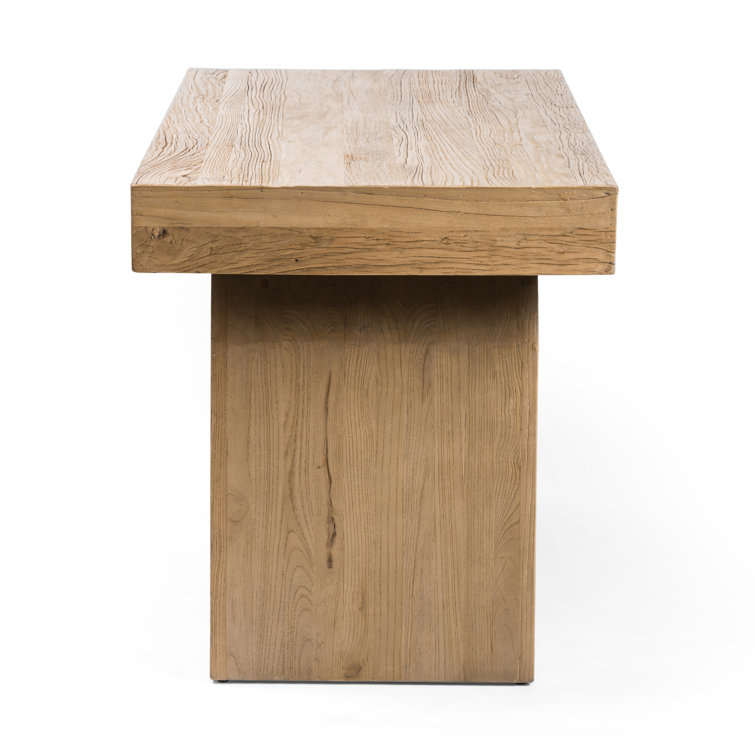 Contemporary Elm 60'' Natural Home Office Desk with Drawer