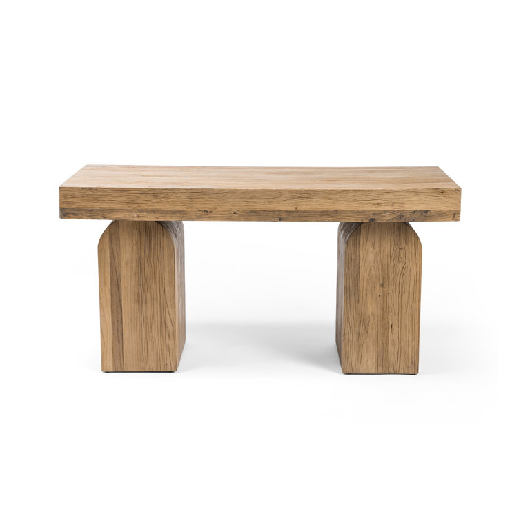 Contemporary Elm 60'' Natural Home Office Desk with Drawer