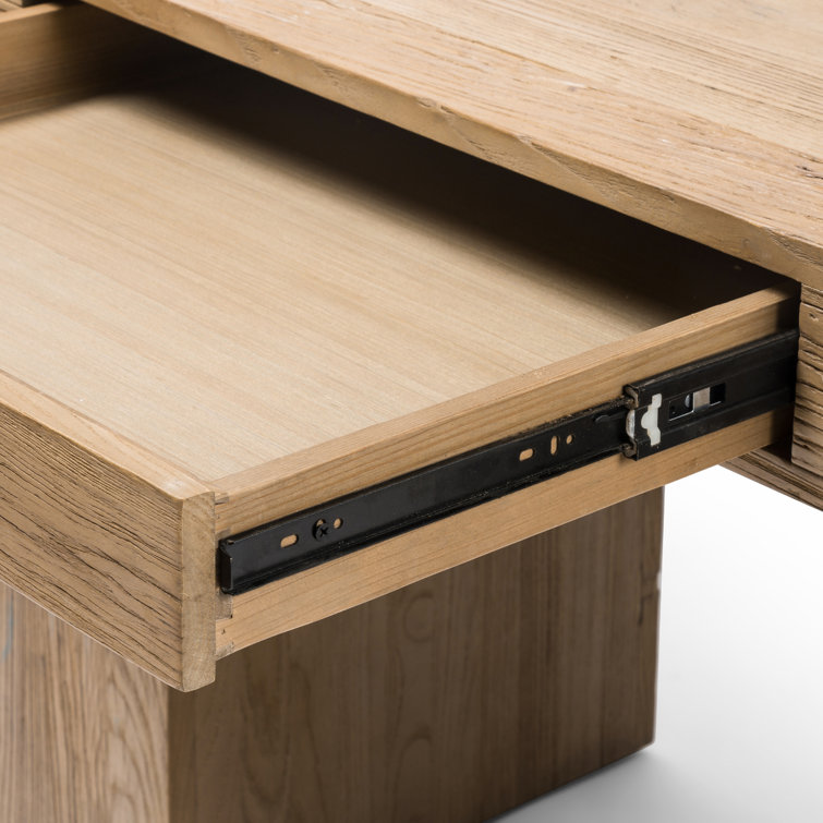 Contemporary Elm 60'' Natural Home Office Desk with Drawer