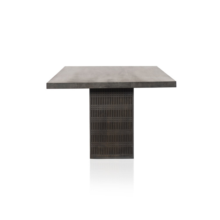 Artisan Carved Vintage Brown Mango Wood Dining Table