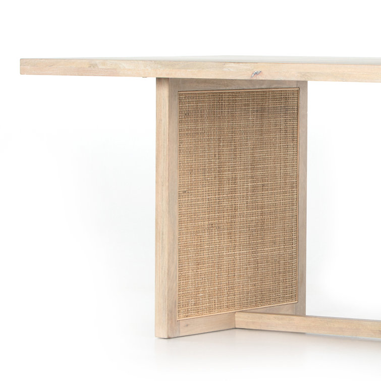 Clarita 84'' Reclaimed White Wash Mango Wood Dining Table