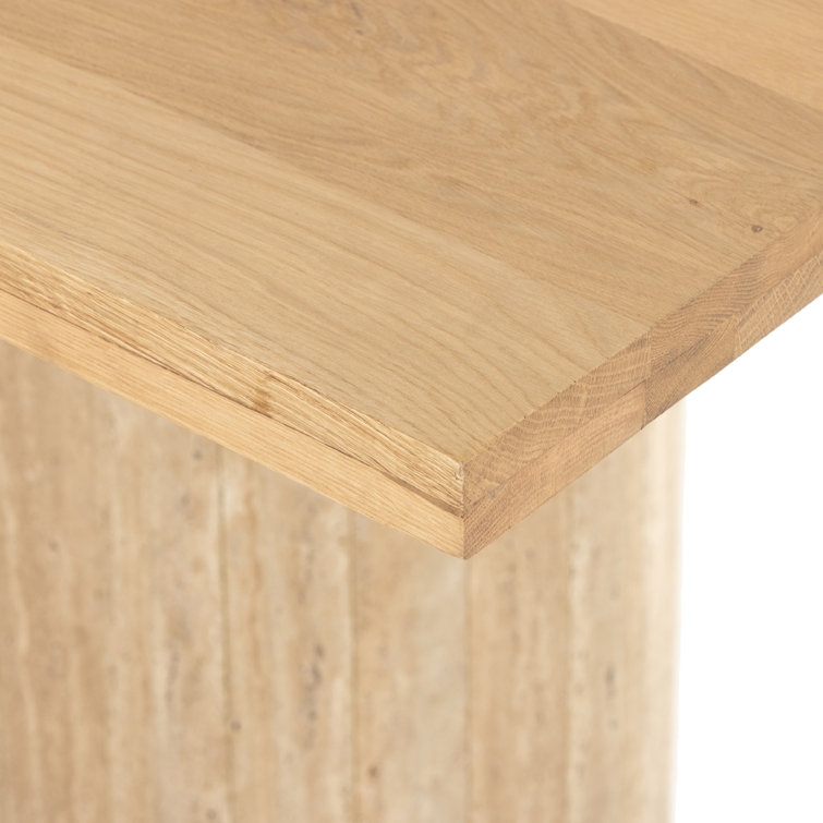Natural Oak Rectangular Double Pedestal Dining Table