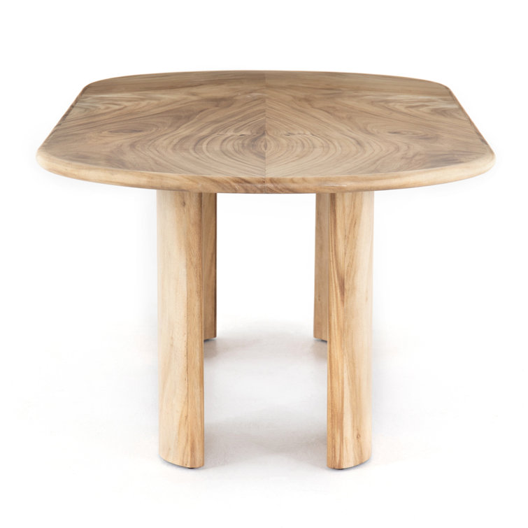 Elegant Guanacaste Wood Oval Dining Table in Rich Brown