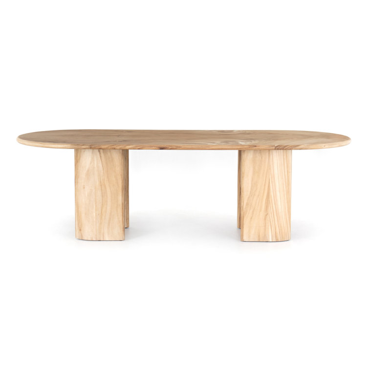 Elegant Guanacaste Wood Oval Dining Table in Rich Brown