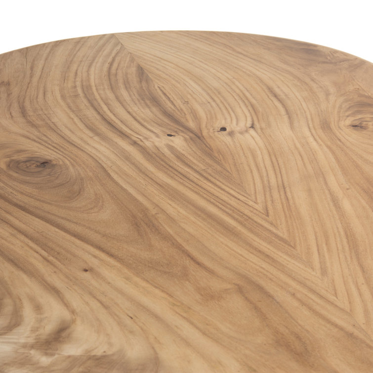 Elegant Guanacaste Wood Oval Dining Table in Rich Brown