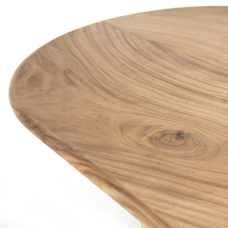 Elegant Guanacaste Wood Oval Dining Table in Rich Brown