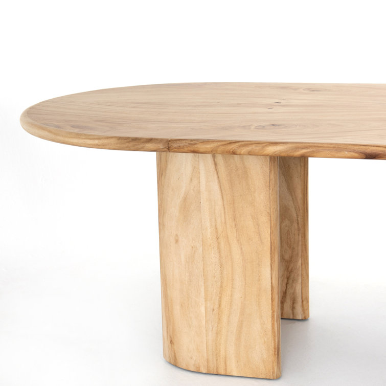Elegant Guanacaste Wood Oval Dining Table in Rich Brown