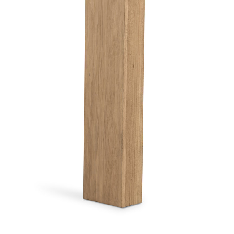 Capra Rectangular Light Oak Dining Table with Black Resin Details