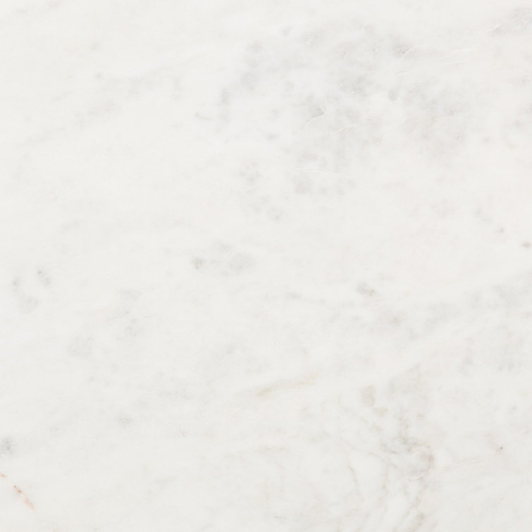 Round White Marble and Gold Metal End Table