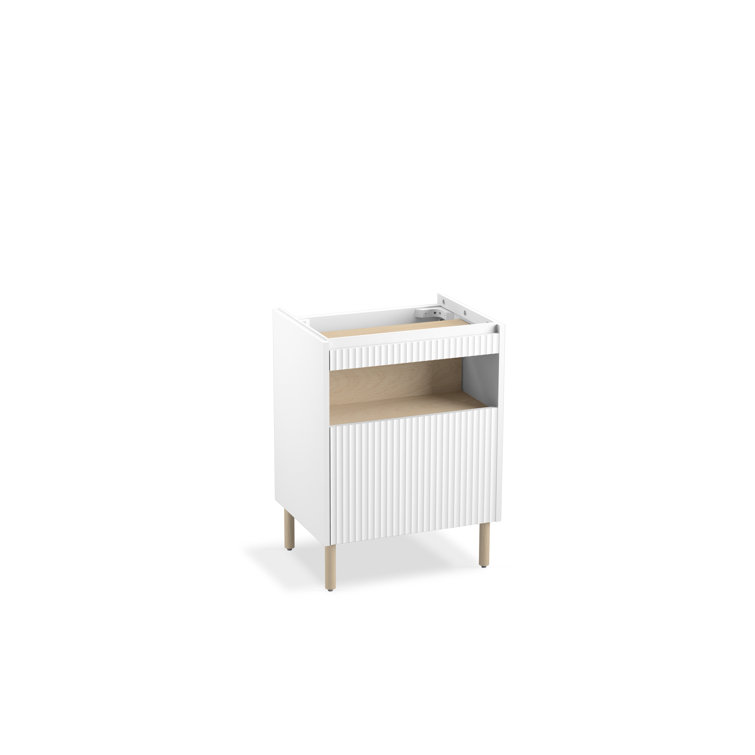 White 22-3/4" Wall-Hung Bathroom Vanity Cabinet