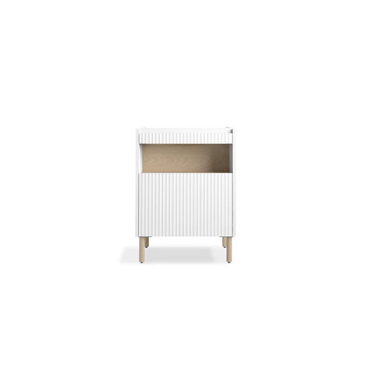 White 22-3/4" Wall-Hung Bathroom Vanity Cabinet