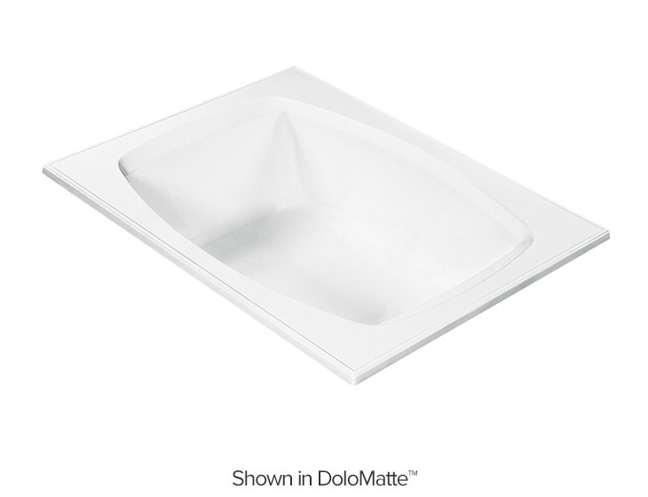 Shelby 72 x 54 White Acrylic Drop-In Soaking Bathtub