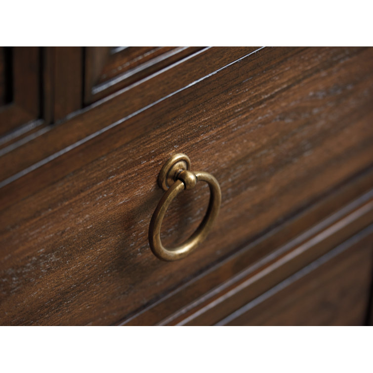 Walnut Brown 12-Drawer Transitional Gentleman's Chest