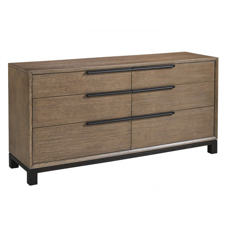 Espresso Oak Double Dresser with Soft Close Drawers