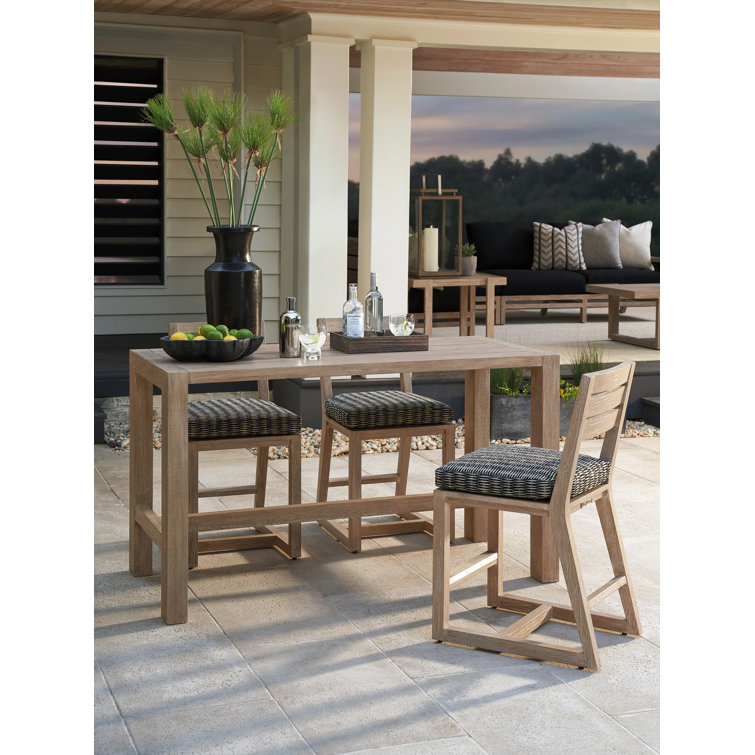 Stillwater Cove Light Taupe Plush Cushioned Counter Stool