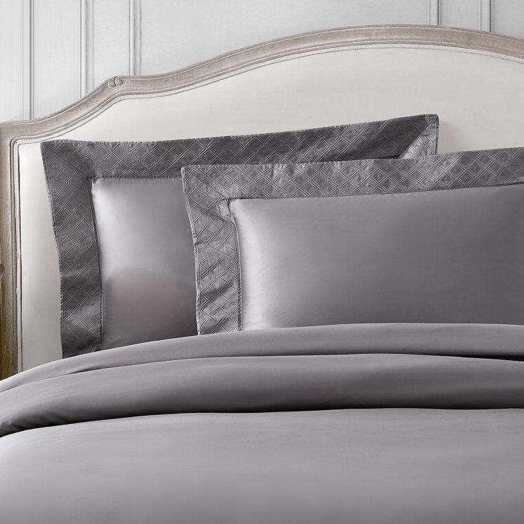 Hira Charcoal Cotton Full/Queen Duvet Cover Set