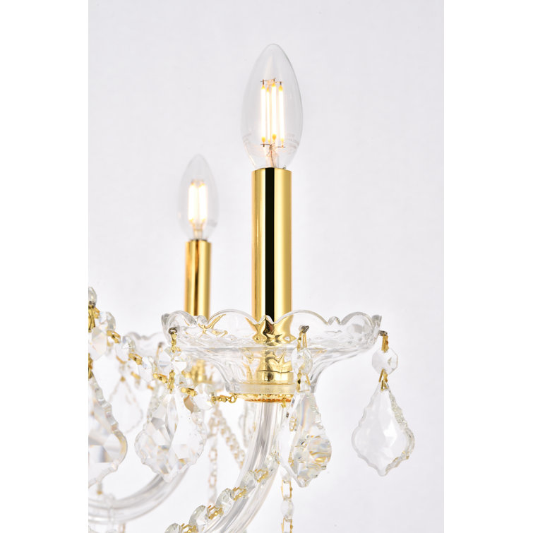 Verona Gold 8-Light Chandelier with Clear Royal Cut Crystal Trim