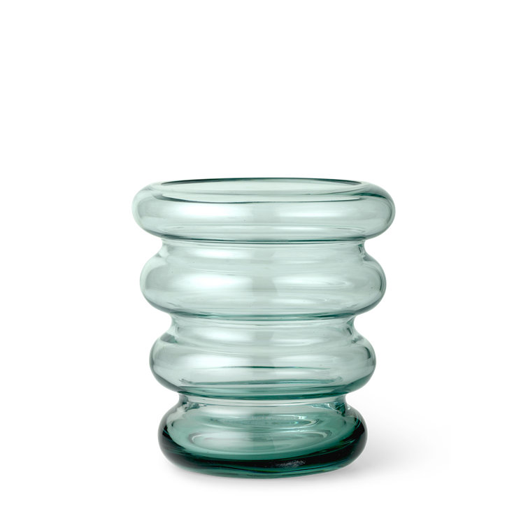 Mint Green Geometric Glass Table Vase