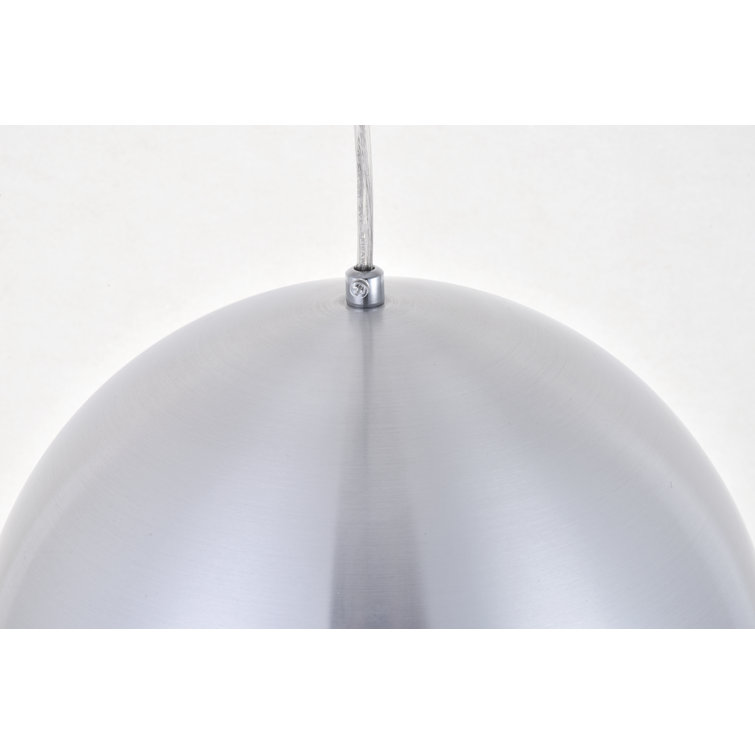 Classically Modern Burnished Nickel Aluminum Pendant - 11.5"x6.5"