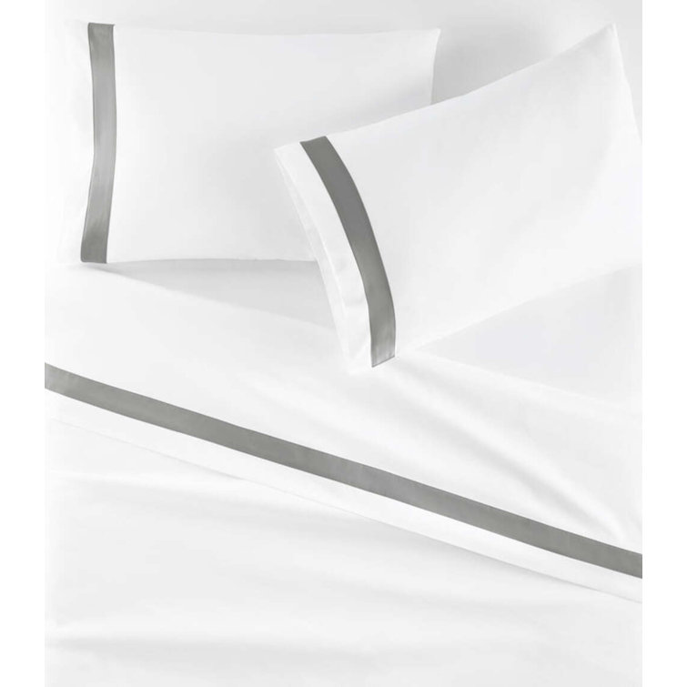 Twin Platinum Cotton Sateen Flat Sheet