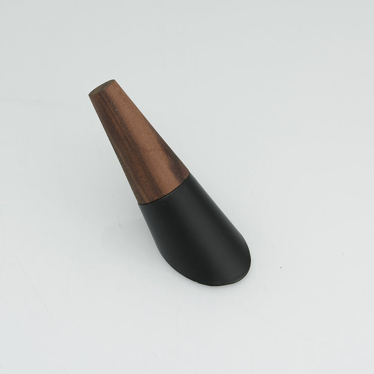 Black and Walnut Wall Mounted Towel Hooks Set