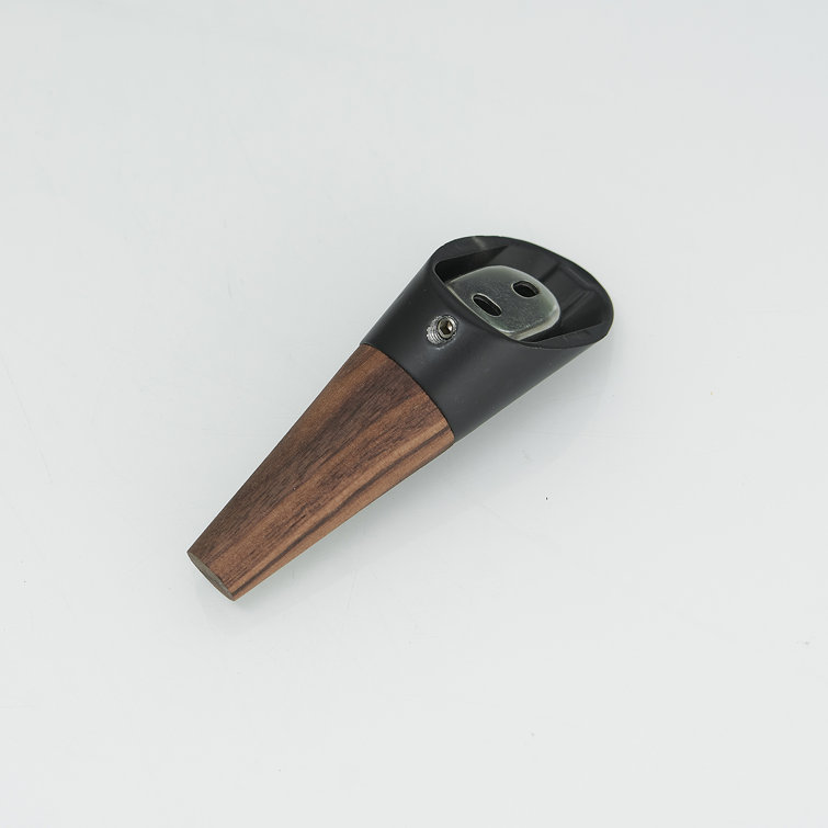 Black and Walnut Wall Mounted Towel Hooks Set